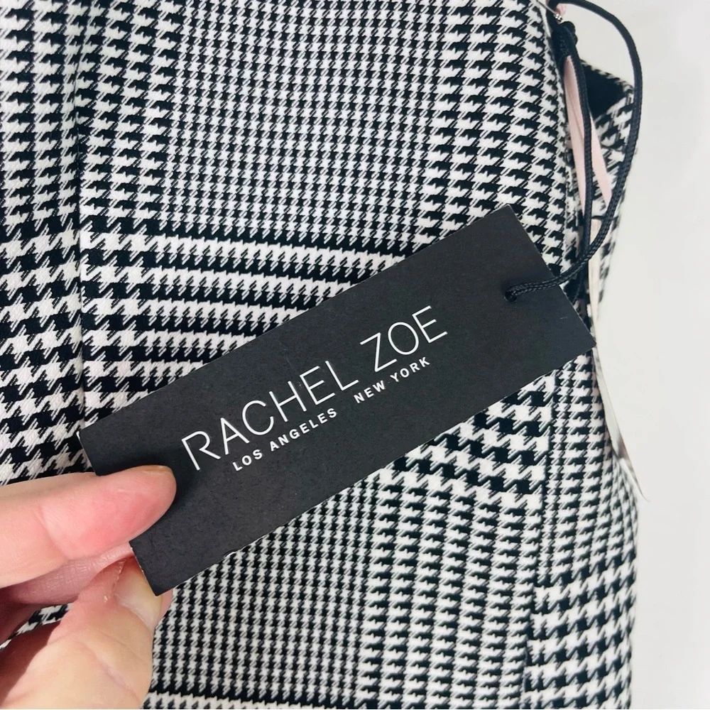 NWT Rachel Zoe black white houndstooth button preppy vest large - Picture 6 of 8